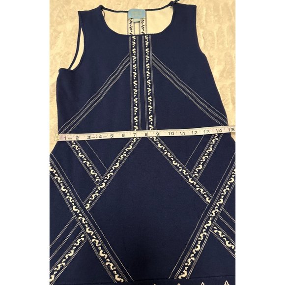 CeCe by Cynthia Steffe Brand Fit & Flare Dress Stretch Rayon Blend Women Size L - Picture 9 of 14